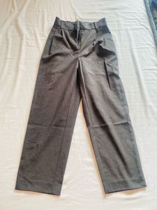 Gray Wide Leg Trousers