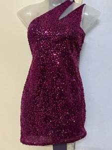 Sparkly One-Shoulder Party Dress