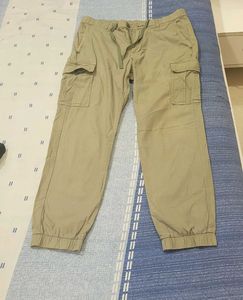Beige Cargo Pants