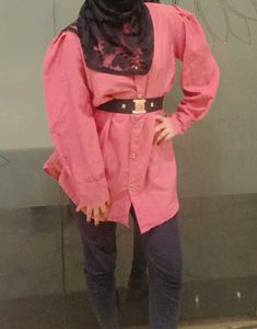 Elegant Pink Button-Down Top