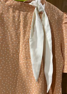 Cute peach Polka Dot Top