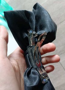 Black Bow Hair Clip