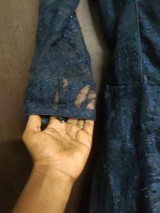 Elegant Navy Blue Ethnic Gown
