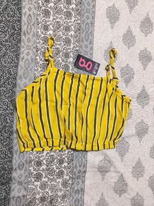 Ginger By Lifestyle Stripped Sleeveless Crop Top