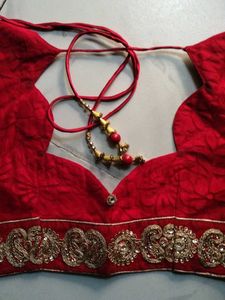 Red Embroidered Blouse