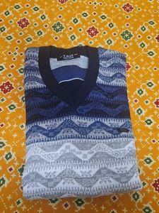 Vintage V-Mix Patterned Sweater