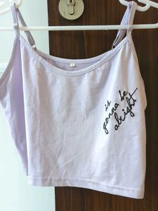 Cute Lavender Crop Top