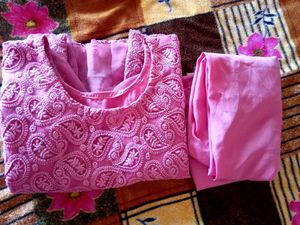 Pink Colour Kurta Set