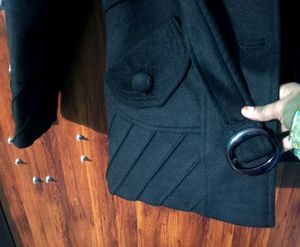 Elegant Black Overcoat For Women