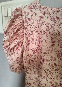 Floral Puff Sleeve Mini Dress❤️✨