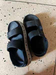 🖤 Stylish Black Platform Sandals – Size 38