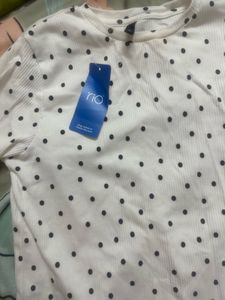 Rio White Polka Dot T-shirt