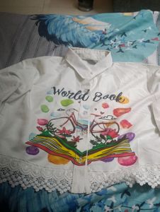 Cute White Crop Shirt