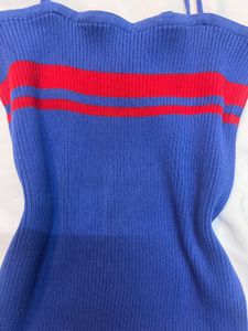 Blue &amp; Red Striped Tank Top