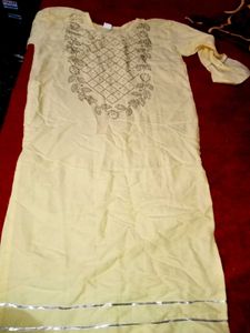 Ladies Kurti New Colour Yellow Gold