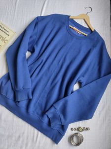Thermal Oversized Blue Sweatshirt
