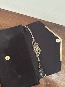 Primark Black Suede&amp; Leather Clutch