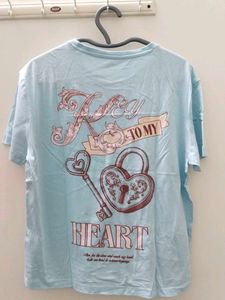 Zudio Light Blue Graphic Tee - Size XS