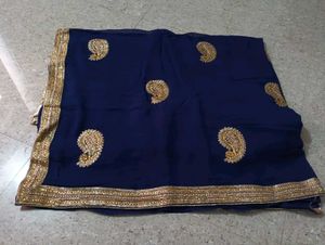 Elegant Navy Blue Saree