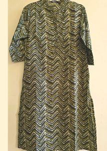 Chevron Print Green Kurta