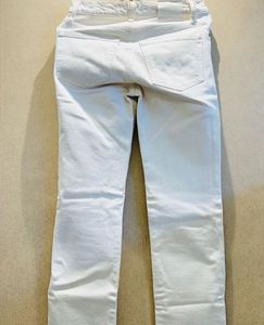 Mango white Denim straight jeans