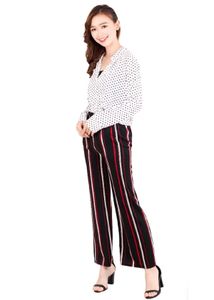 Striped Flared Pants