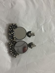 Mirror Jhumka Earrings