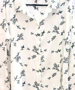 Floral Print White Top