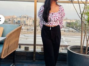 Women Puff Sleeves Crop-top Sweet Korean Style
