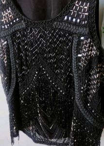 A Beautiful Black Sleeveless Tunic