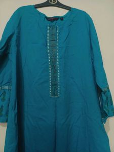 Teal Embroidered Tunic