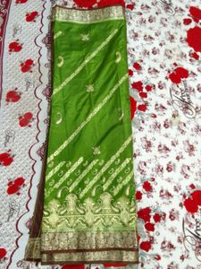 Brown &amp; Green South Silk Saree For Women
