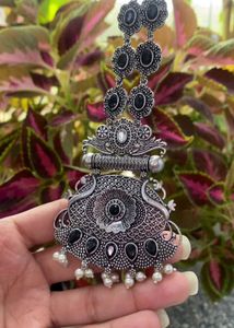 Oxidized Necklace And Earrings