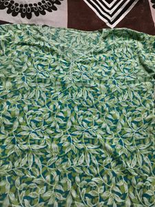 Green Floral Top