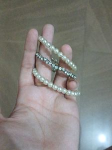 Pearl And Rhinestone Bracelet