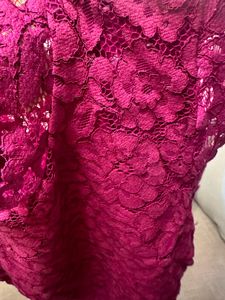 Magenta Lace Top
