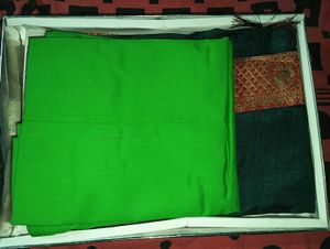 Saree With Blouse Piece And Saya