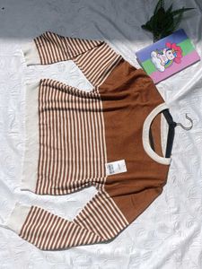 Sale💌Brown Striped Jumper 🤎