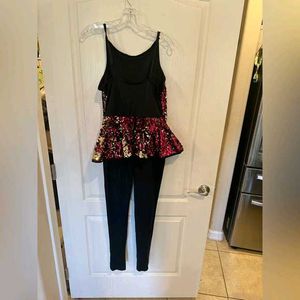 Sequin Bodysuit Frock Dance Costume Belly Suit