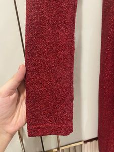 Women Bodycon Shimmer Red Dress