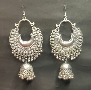 Silver Jhumka Earrings