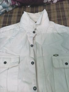Branded White Shirt Size-M