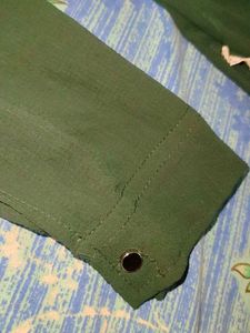 Green Embroidered Tunic Top