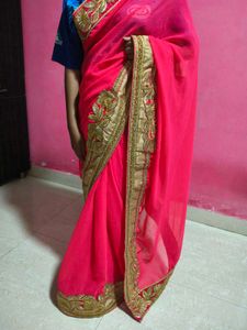 New Sari With Fall Done