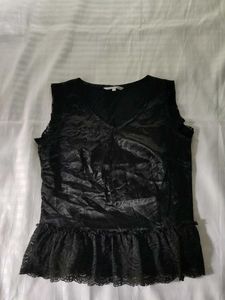 Black Lace Peplum Top Bust 30/32