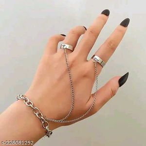 2 finger ring wrist chain y2k grunge gothic jewell