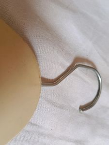 10 wooden look plastic hanger