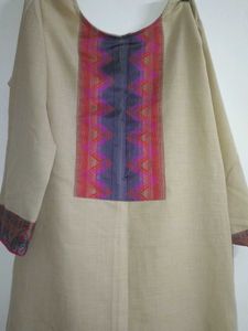 Beige Culottes Pants &amp; Kurta set