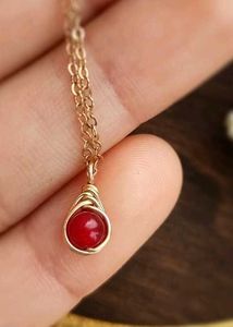 💫Dainty  Ruby Necklace Chain❤