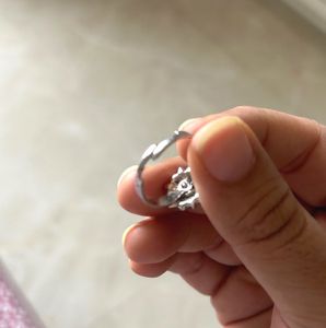 Silver Star Ring With Embellishment